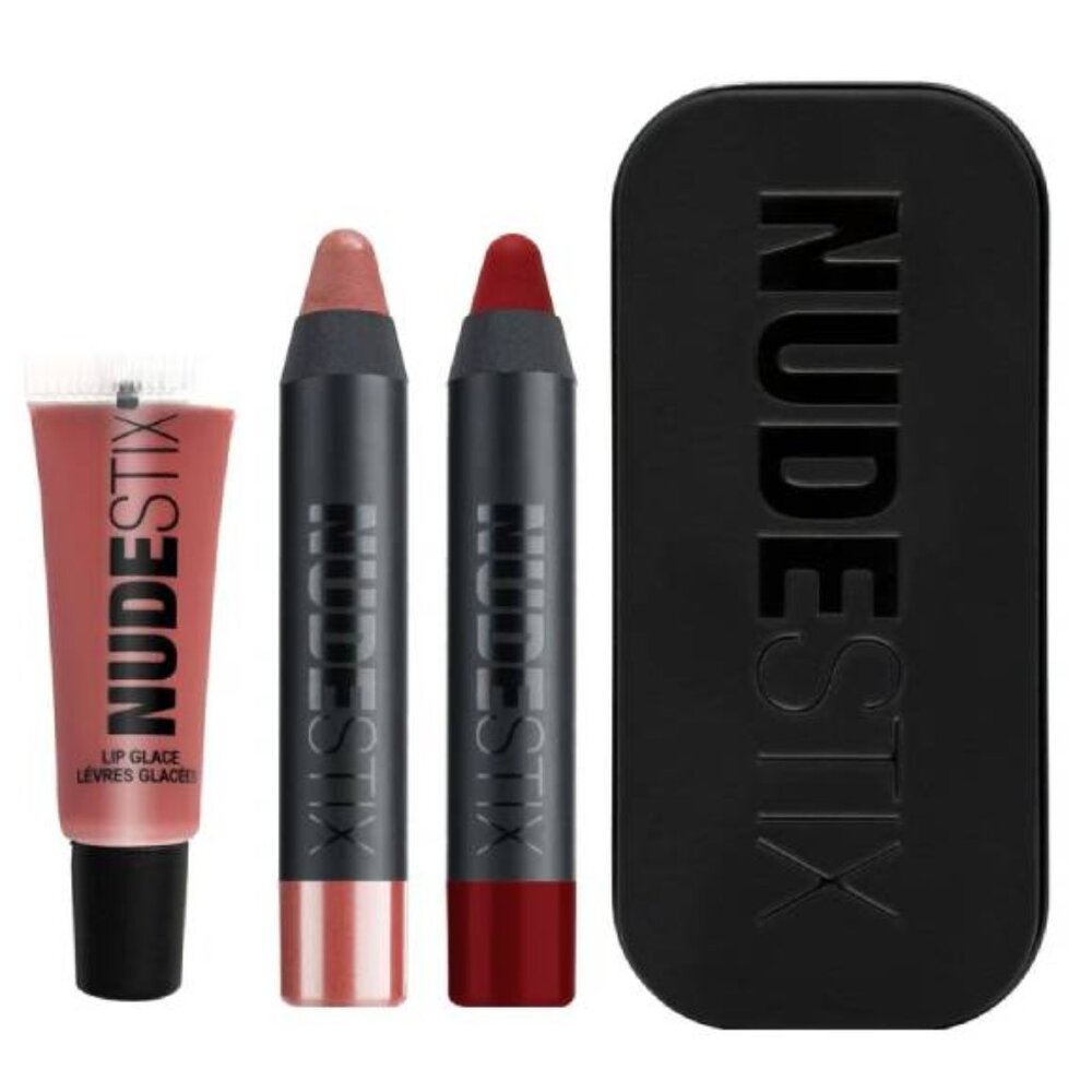 Nudestix Nude & Red Hot Lips 3Pc Mini Kit